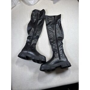 SHEIN Women's Boots Black Over the Knee Size 9
